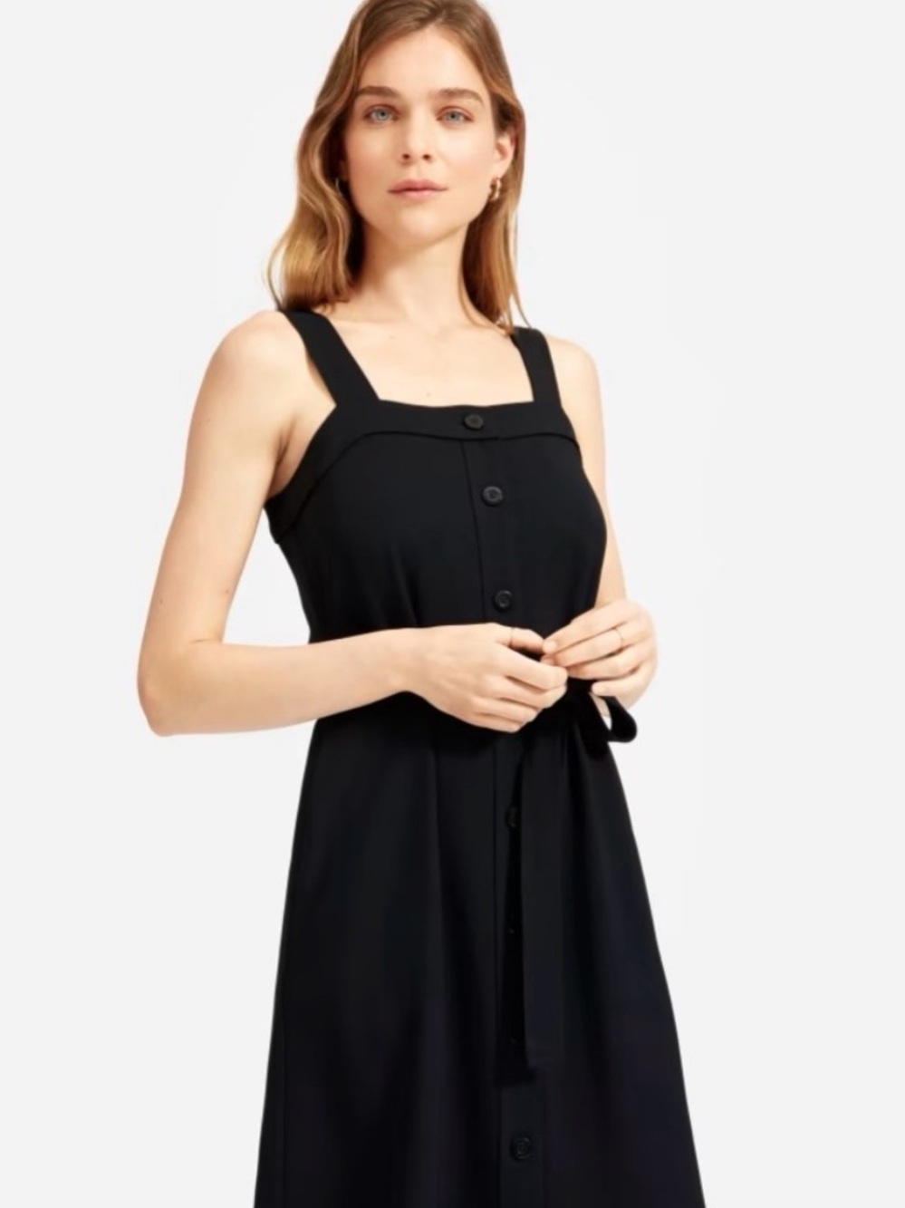 Everlane Japanese Goweave Picnic Pinafore Apron Dress
